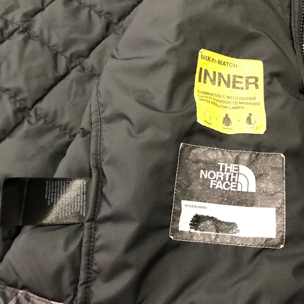 North Face Boy Camo Black White Puffer Thermoball ECO Jacket Zip Large 14/16 AB1